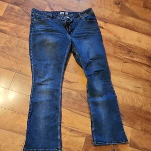 Lee Women's Dark Blue  Flare Jeans 18